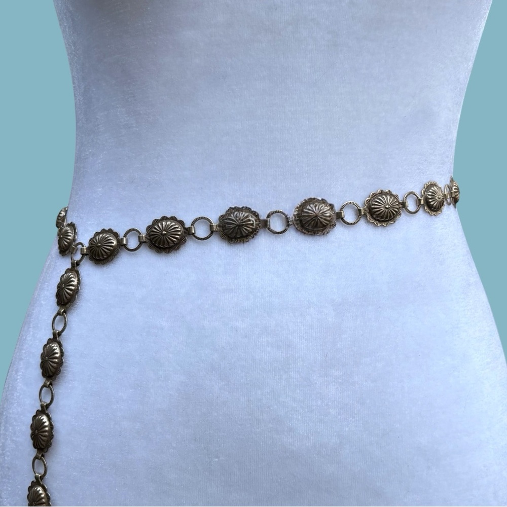 Silver Mini Concho Chain Belt/Necklace